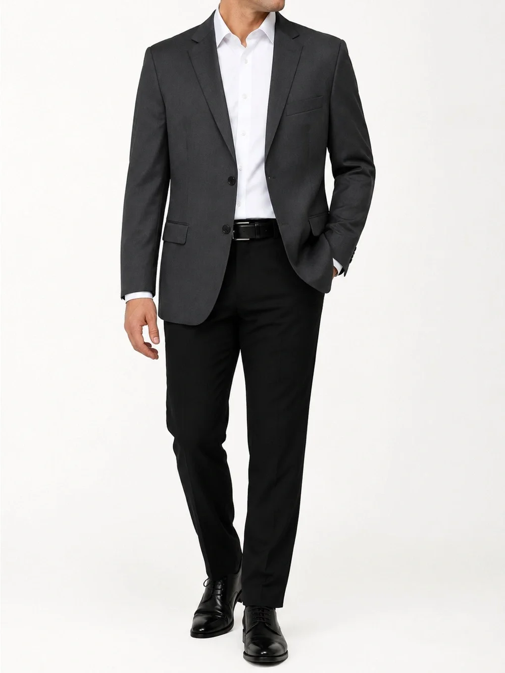 Cardinali Charcoal Gray Sport Coat Blazer Men’s 46S 2 Button Classic Fit